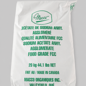 sodium acetate food grade (macco ex. canada)