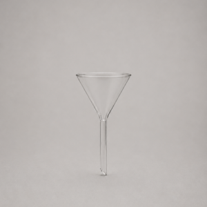 Produk glass funnel short stem 75mm duran